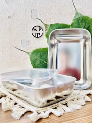 Khay Inox Trung Đựng Thực Phẩm Có Nắp Lớn 18cm (1)