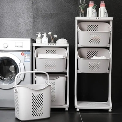 Kệ rổ nhựa 3 tầng Việt Nhật đa năng có bánh xe (20)