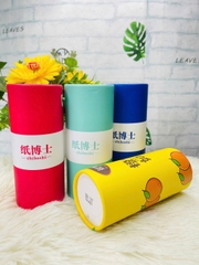 HỘP KHĂN GIẤY KHÔ HÌNH TRỤ ĐỂ XE Ô TÔ (2)