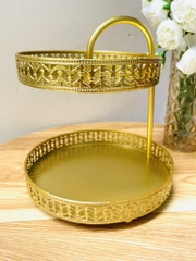 KHAY ĐỰNG BÁNH KẸO TRÁI CÂY MẠ VÀNG 2 TẦNG SANG TRỌNG (14)
