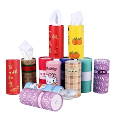HỘP KHĂN GIẤY KHÔ HÌNH TRỤ ĐỂ XE Ô TÔ (2)