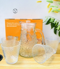 BỘ BÌNH KÈM 4 LY THUỶ TINH LỚN (5)