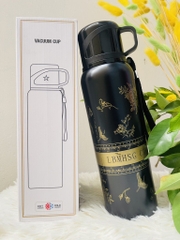 BÌNH GIỮ NHIỆT 800ml HOẠ TIẾT HOA CÓ LỌC TRÀ VÀ CỐC XỊN (7)