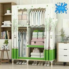 Tủ Quần Áo Khung Gỗ Thông Sấy 2 Buồng ( Cao :1m7 , Dài 1m05,rộng 45cm)