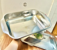 KHAY INOX 40cm CÓ NẮP ĐẬY (5)