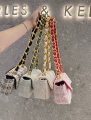 TÚI CHANEL PHỐI DẠ DÂY TO 20CM CAO CẤP SALE DỌN KHO
