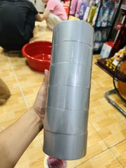 BĂNG KEO VẢI BẢN 4p8 ( VÀNG XÁM) ( CÂY 6 CUỘN) (1)