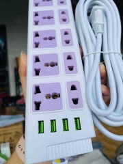 Ổ Cắm Điện Chính Hãng CYX 238 Dây Đồng Nguyên Chất 4 Cổng Sạc Usb 10 Lỗ Cắm