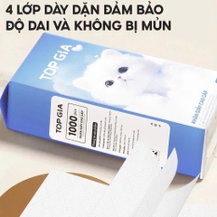 BỊCH GIẤY RÚT TOPGIA 1000 TỜ MẪU MÈO ( CHÍNH HÃNG) TẶNG KÈM BỊCH KHĂN GIẤY 300 TỜ TOPGIA XỊN (2)