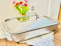KHAY INOX 40cm CÓ NẮP ĐẬY (5)