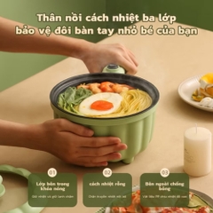 CA NẤU MÌ 20cm CÓ TAY CẦM MÀU XANH HÌNH TRÁI BÍ KUTE (14)