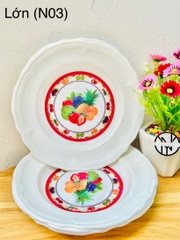DĨA DỰA TRẮNG HOA SIZE LỚN NHẤT MÃ (NO3)