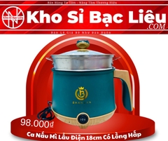 CA NẤU MÌ LẨU ĐIỆN SHANBAN MINI 18cm CÓ LỒNG HẤP