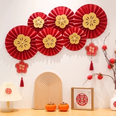 SET 6 QUẠT HOA MAI TRANG TRÍ DECOR TẾT 2025 (2)
