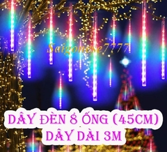 Dây Đèn 8 Ống 45cm nhiều màu Dài 3m