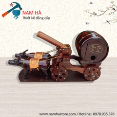 Xe trâu kéo thùng rượu vang