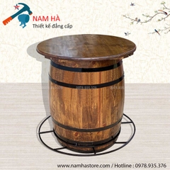 Thùng rượu gỗ trang trí quán bar, nhà hàng