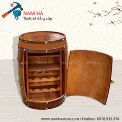 Thùng rượu trang trí gỗ thông
