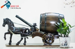 Xe ngựa đơn kéo Thùng gỗ đựng rượu vang