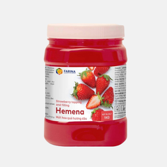 Hemena - Mứt Hoa Quả Hương Dâu, Farina | Hộp 1kg, Thùng 5kg