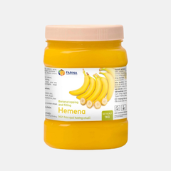 Hemena - Mứt Hoa Quả Hương Chuối, Farina | Hộp 1kg, Thùng 5kg