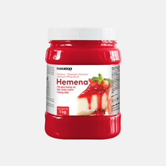 Hemena - Xốt phủ bóng và làm nhân bánh hương dâu FariBake | Hộp 1kg, Thùng 5kg