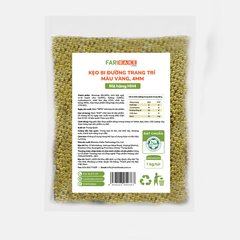 Kẹo bi đường vàng trang trí 4mm - Mã hàng HH4, FariBake | Túi 1 kg