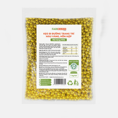 Kẹo bi đường vàng trang trí hỗn hợp - Mã hàng HH6, FariBake | Túi 1 kg