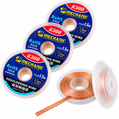 Dây Hút Thiếc MECHANIC R300 – Dây Đồng Hút Chì Hàn, Khử Thiếc Bản 2.0/2.5/3.5mm Dài 1.5m