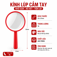 Kính Lúp Cầm Tay Mini - Kính Phóng Đại Cho Trẻ Em Học Tập, Đọc Sách, Quan Sát Côn Trùng
