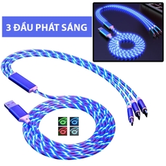 Cáp Sạc Điện Thoại C77 Dây Phát Sáng Hiệu Ứng Cực Đẹp Sử Dụng Cho Nhiều Loại Thiết Bị