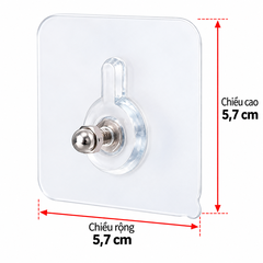 Miếng Dán Móc Treo Tường 6x6cm – Không Khoan Không Đục Tường, Treo Đồ Trang Trí