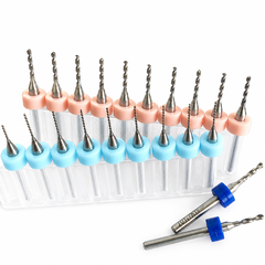 Bộ 10 Mũi Khoan CNC 0.2MM Đến 1.1MM Mỗi Loại 1 Cái Đường Kính 3MMDài 38MM