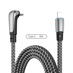 Cáp Sạc Điện Thoại EC PD Đầu Sạc Chữ L Dệt Dù Dài 2M