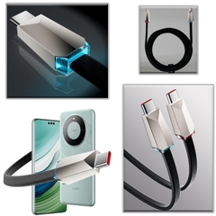 Cáp Sạc Điện Thoại Sạc Siêu Nhanh Double Magic 240W Cyber Led RGB Truyền Dữu Liệu Dài 150Cm