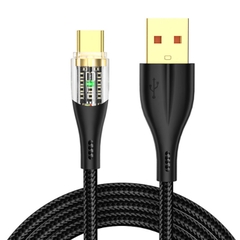 Cáp Sạc Điện Thoại TS Đầu Sạc Trong Suốt Sạc Nhanh PD 120W Truyền Dữ Liệu Dài 100Cm