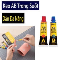 Keo AB Trong Suốt Deli 7148 AB Dán Sắt Đá Nhựa 10G
