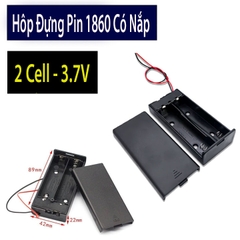 Hộp Đựng Pin 18650 Có Nắp 2 Cell – Vỏ Pin 3.7V Có Dây Kết Nối