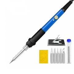 Mỏ Hàn 60W 110V - Bộ Mỏ Hàn Điện Kèm 5 Đầu Hàn, Giá Đỡ, Bọt Biển Vệ Sinh Và Thiếc Hàn