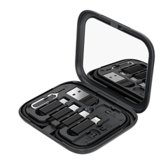 Bộ Sạc Đa Năng 7in1 Cho Điện Thoại – Adapter Type C Lightning USB Kèm Hộp Gương