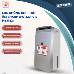 Sharp Máy lọc không khí và hút ẩm DW-J27FV-S (67m2)