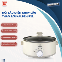 Kalpen Nồi lẩu điện khay lẩu tháo rời P22 - Dung tích 5L