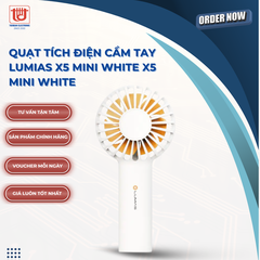 Lumias Quạt tích điện cầm tay X5 MINI White