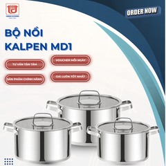 Kalpen Bộ nồi inox 304 5 đáy Mendy MD1