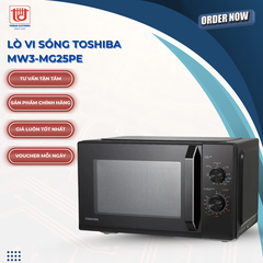 Toshiba Lò Vi Sóng Kèm Nướng MW3-MG25PE(BK) - Công suất 800W