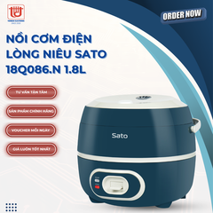 Sato Nồi Cơm Điện Lòng Niêu 18Q086.N - Dung tích 1.8L