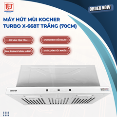 Kocher Máy hút mùi Turbo X-668T trắng (70cm)