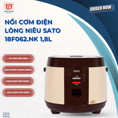 Sato Nồi Cơm Điện Lòng Niêu 18F062.NK - Dung tích 1.8L