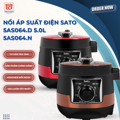 Sato Nồi Áp Suất 5AS064 ( Đỏ/Nâu) - Dung tích 5L