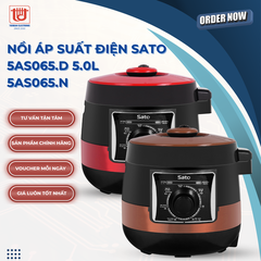 Sato Nồi Áp Suất 5AS065 ( Đỏ/Nâu ) - Dung tích 5L